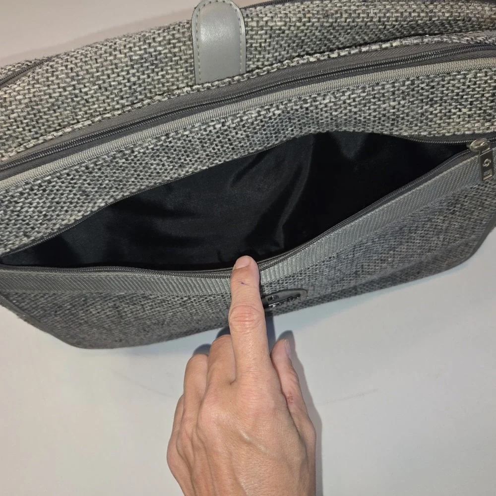 Samsonite Profile Tweed 1987 Gray Shoulder Bag Carry‎ On Small Suitcase